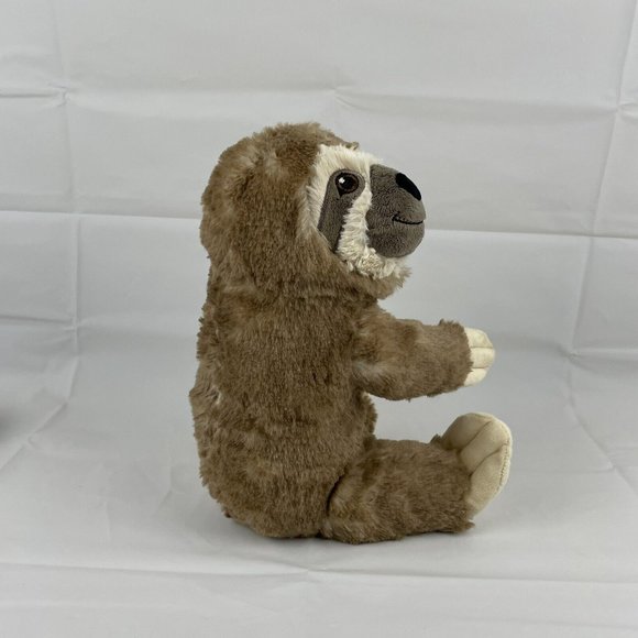 Progressive Plush Sealy Three Toed Sloth 11" Stuffed Animal Brown Tan Cream - Picture 2 of 8